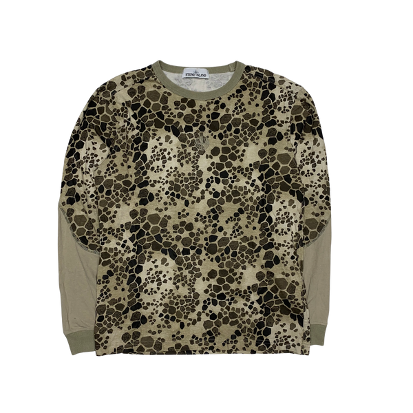Stone Island 2018 Beige Alligator Camo Longsleeve