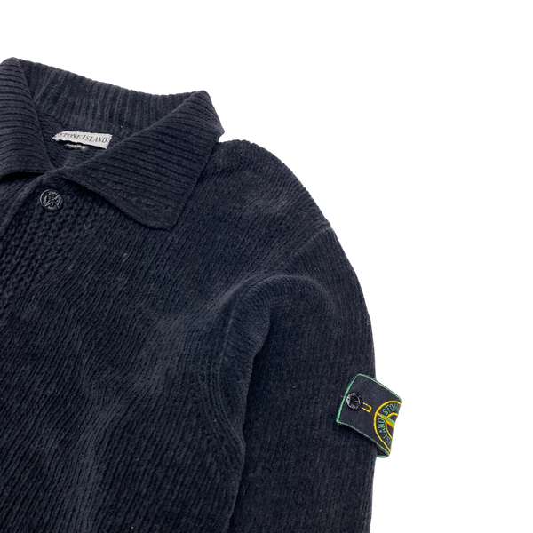 Stone Island Dark Navy 1995 Vintage Chenille Knit Jumper