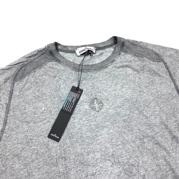 Stone Island Grey Dust Colour Treatment T Shirt