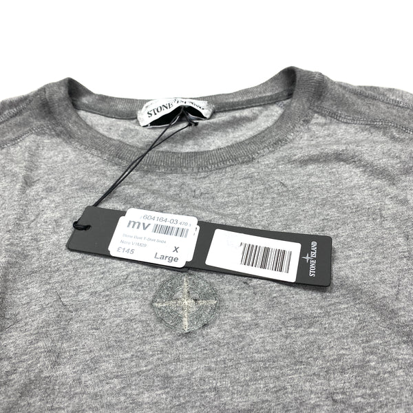 Stone Island Grey Dust Colour Treatment T Shirt