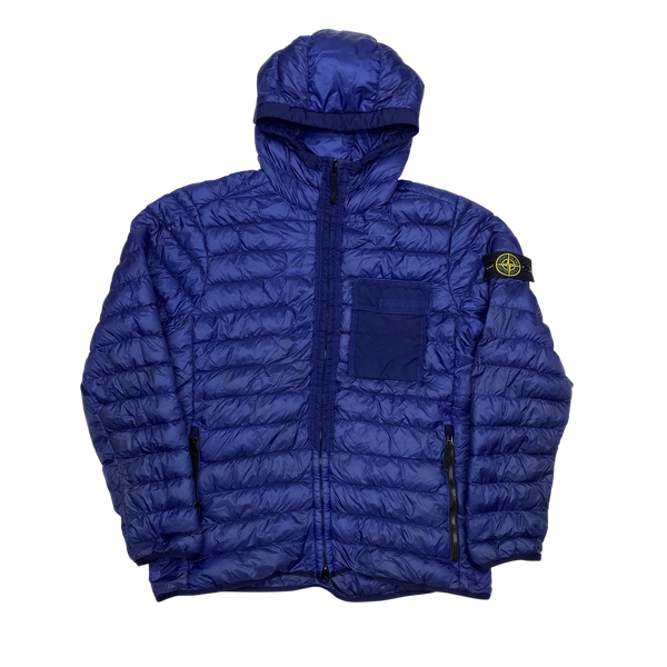 Stone Island 2018 Blue Micro Yarn Down Puffer Jacket