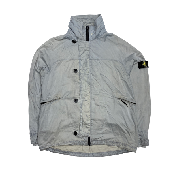 Stone Island 2004 Grey Cotton Raso Gommato Jacket
