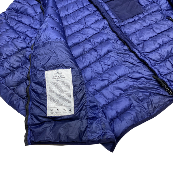 Stone Island 2018 Blue Micro Yarn Down Puffer Jacket