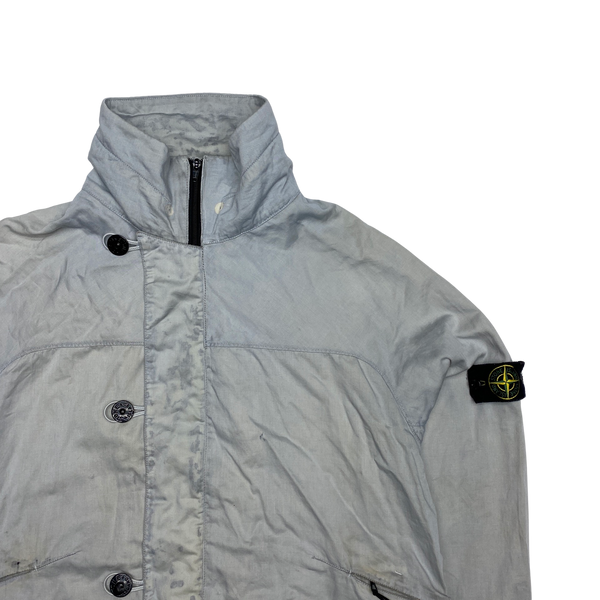 Stone Island 2004 Grey Cotton Raso Gommato Jacket