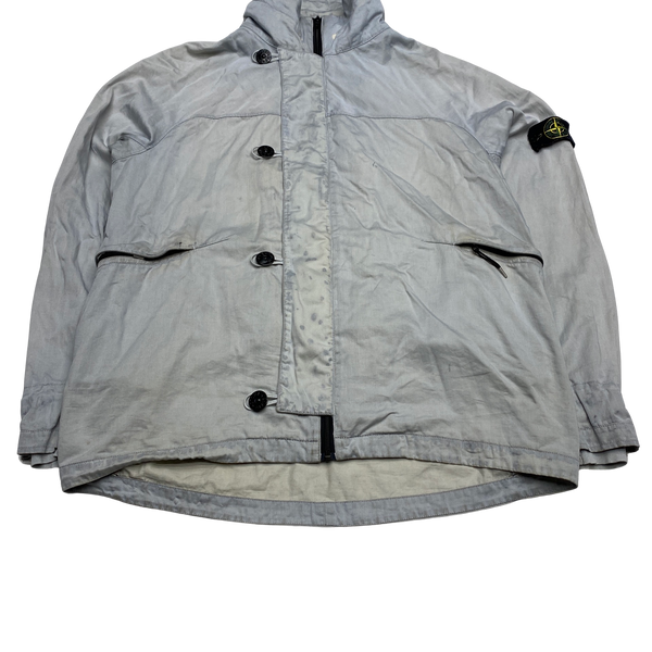 Stone Island 2004 Grey Cotton Raso Gommato Jacket