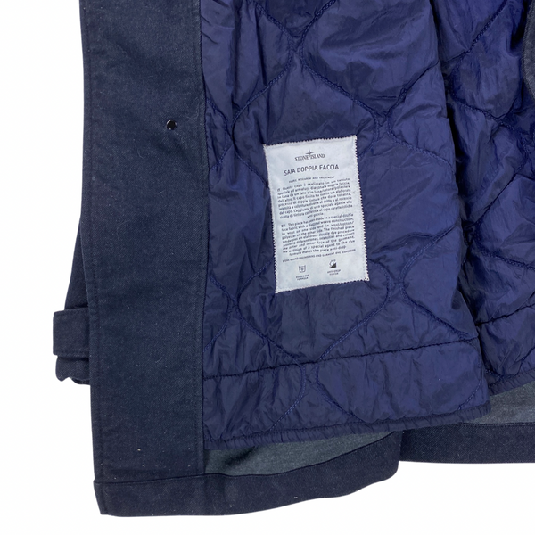 Stone Island Saia Doppia Faccia Wool Long Winter Jacket