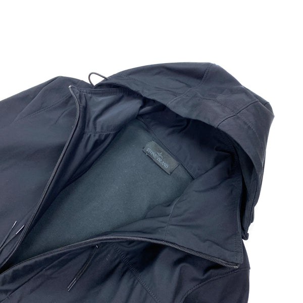 Stone Island Black Nylon Cotton 3L Ghost Piece Jacket