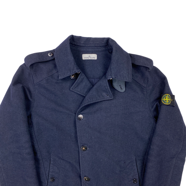 Stone Island Saia Doppia Faccia Wool Long Winter Jacket