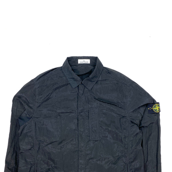 Stone Island Black Nylon Metal Overshirt