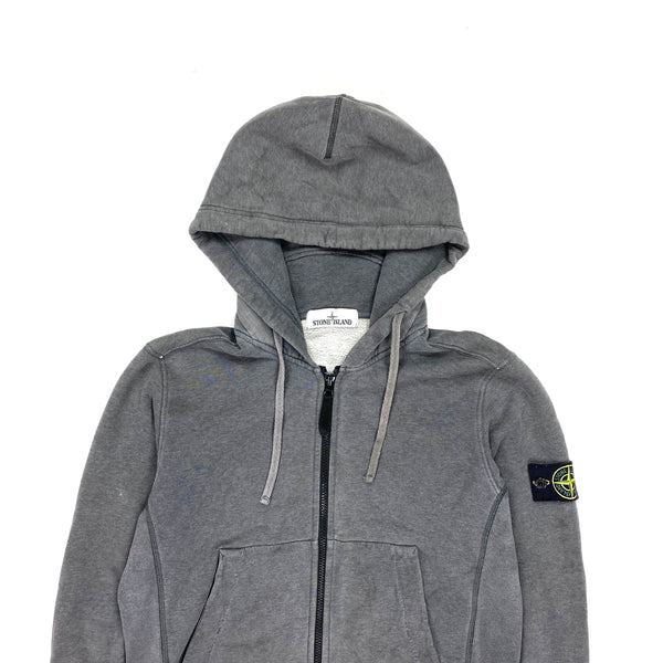 Stone Island 2016 Grey Cotton Zipped Hoodie
