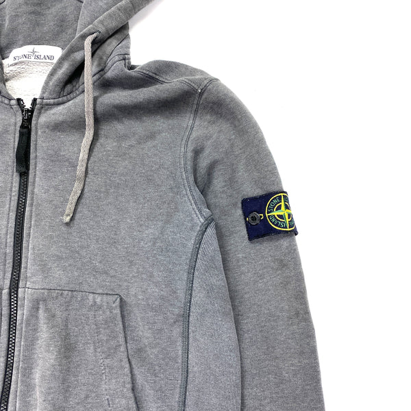 Stone Island 2016 Grey Cotton Zipped Hoodie