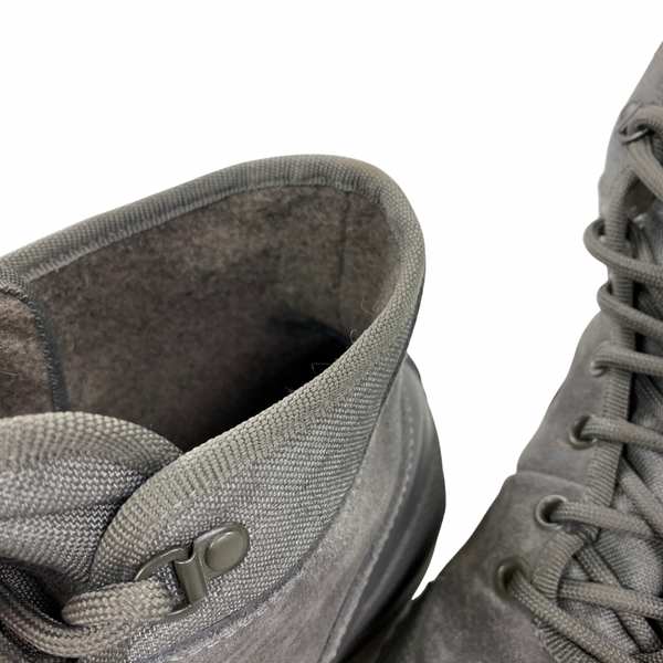 Stone Island Grey Leather Suede Ankle Boots