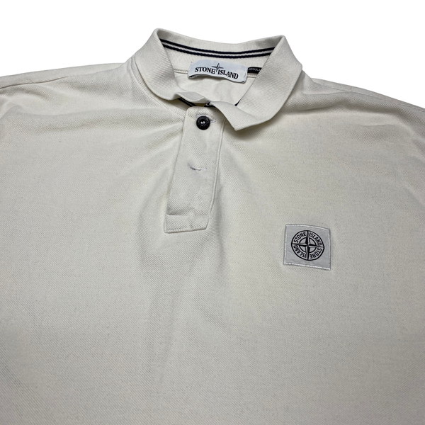 Stone Island 2017 White Cotton Shortsleeve Polo