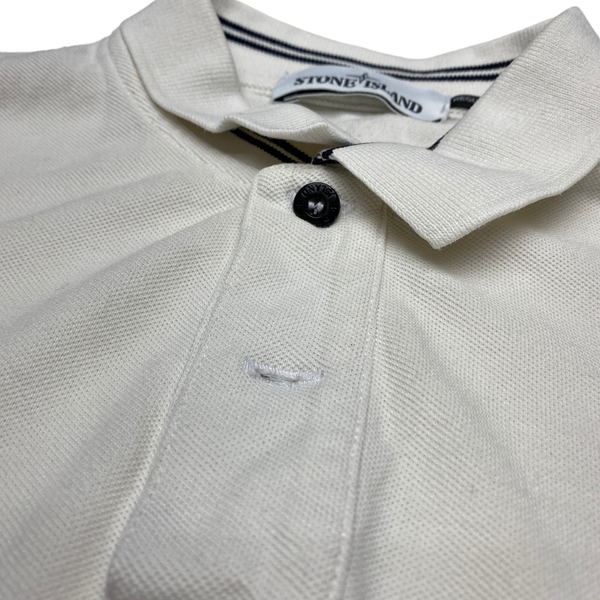 Stone Island 2017 White Cotton Shortsleeve Polo