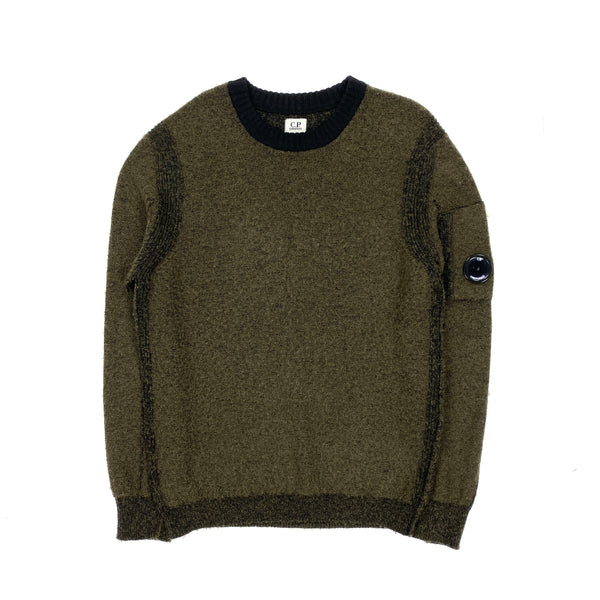 CP Company Two Tone Wool Crewneck Jumper