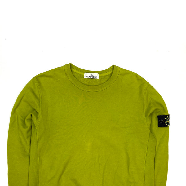 Stone Island Pistachio Green Cotton Crewneck