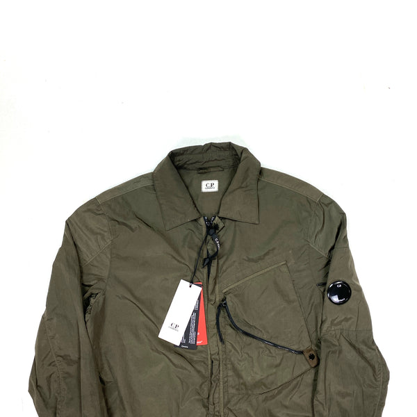 CP Company Khaki Green Chrome Nylon Overshirt