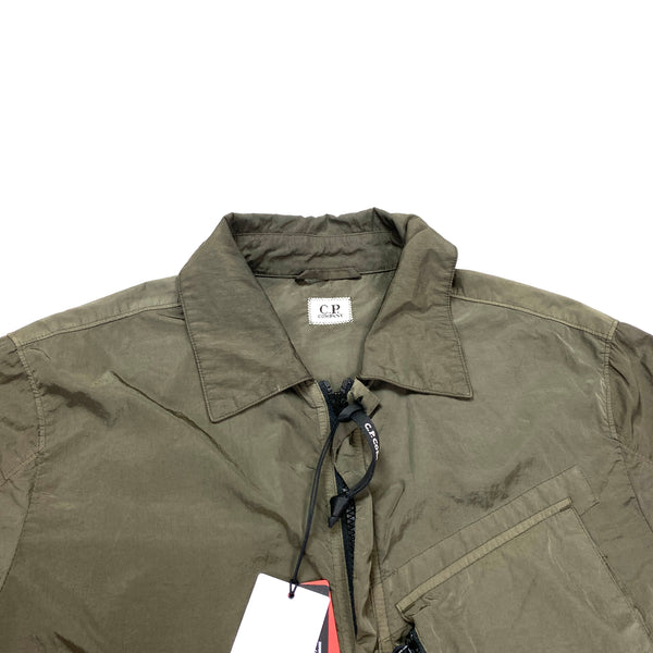 CP Company Khaki Green Chrome Nylon Overshirt