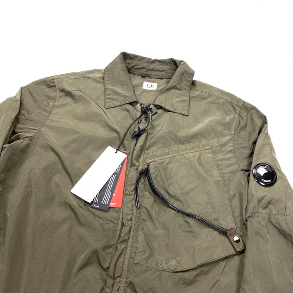 CP Company Khaki Green Chrome Nylon Overshirt