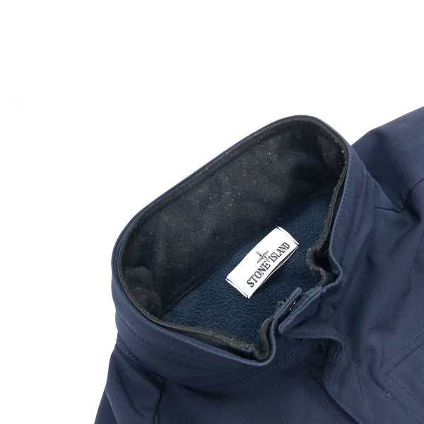 Stone Island Navy Fleece Lined Soft Shell