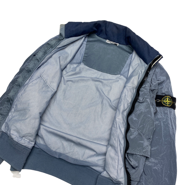 Stone Island 2009 Blue Nylon Metal Bomber Jacket
