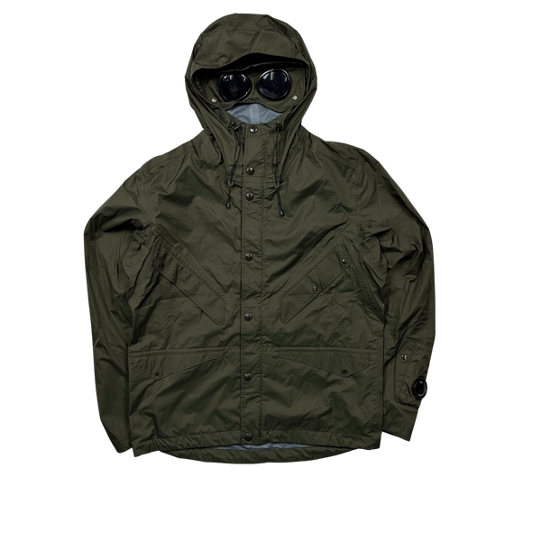 CP Company Olive Green Waterproof Goggle Jacket - XL