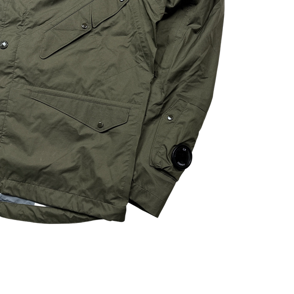CP Company Olive Green Waterproof Goggle Jacket - XL