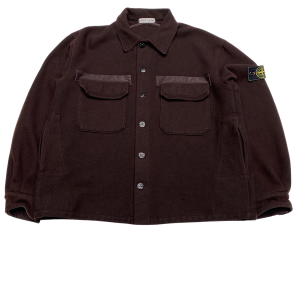 Stone Island Vintage 1998 Brown Thick Wool Jacket