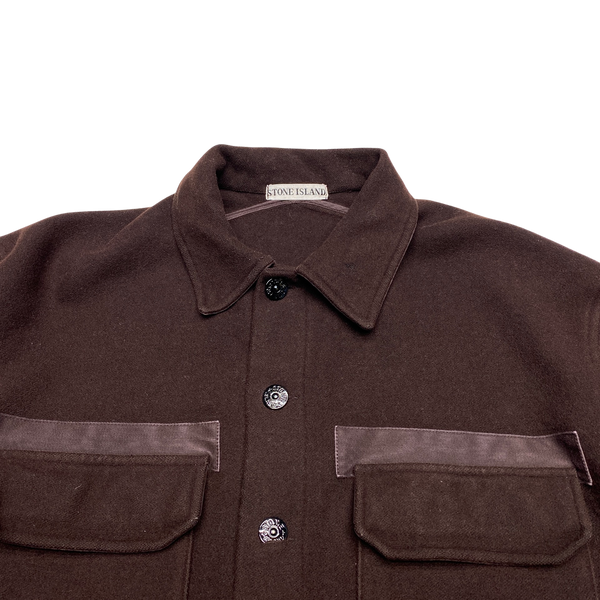 Stone Island Vintage 1998 Brown Thick Wool Jacket