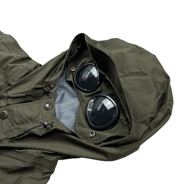 CP Company Olive Green Waterproof Goggle Jacket - XL