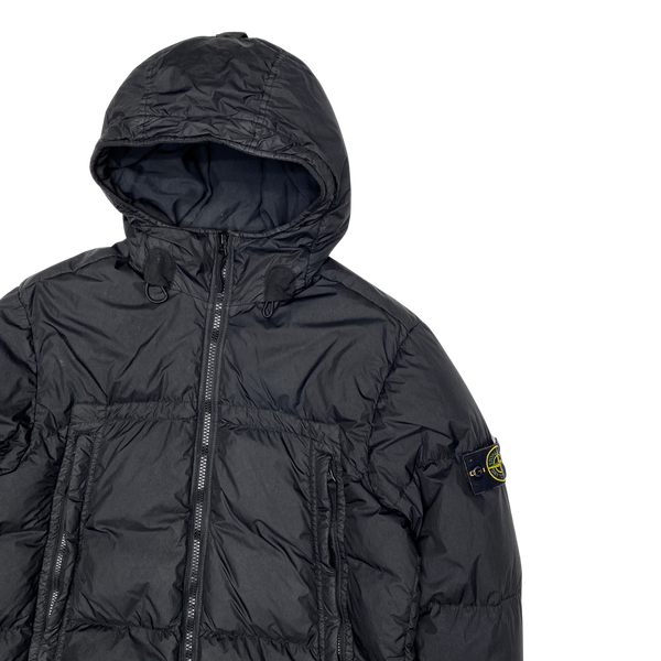 Stone Island 2020 Black Crinkle Reps Puffer Jacket