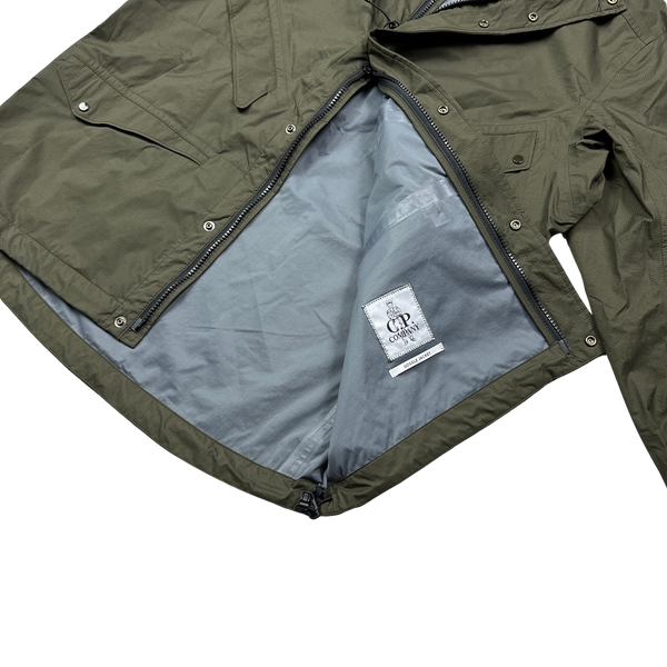 CP Company Olive Green Waterproof Goggle Jacket - XL