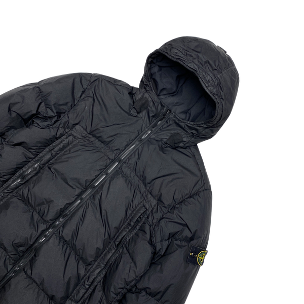 Stone Island 2020 Black Crinkle Reps Puffer Jacket
