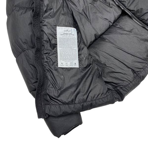 Stone Island 2020 Black Crinkle Reps Puffer Jacket