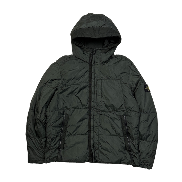 Stone Island Dark Green 2017 Crinkle Reps Puffer - XL
