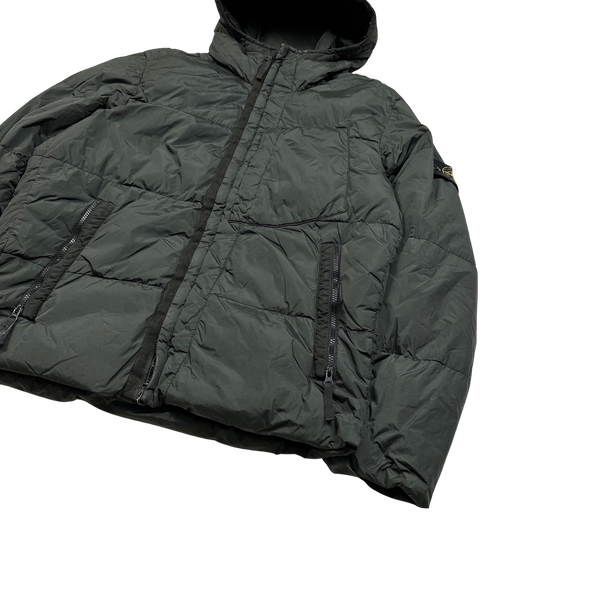 Stone Island Dark Green 2017 Crinkle Reps Puffer - XL