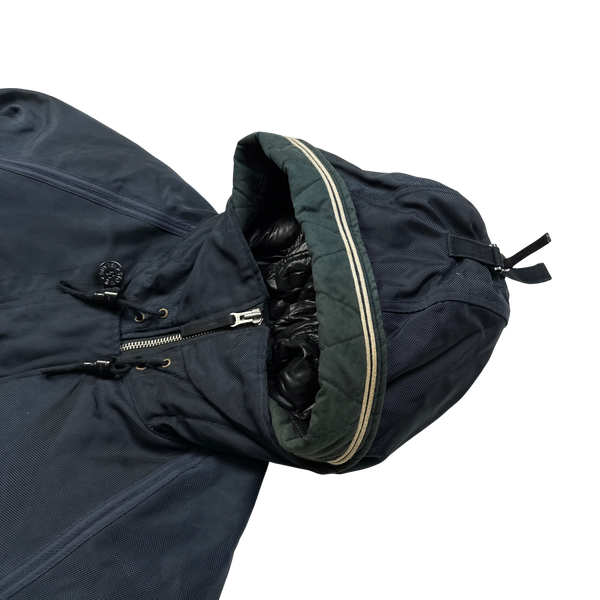 Stone Island Navy Oxford Nylon Parka Jacket - XXL