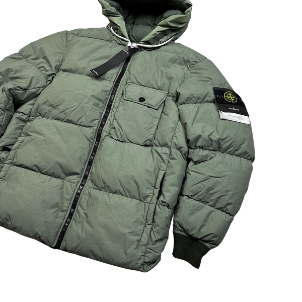 Stone Island Green Naslan Light Watro Down TC Puffer - XL