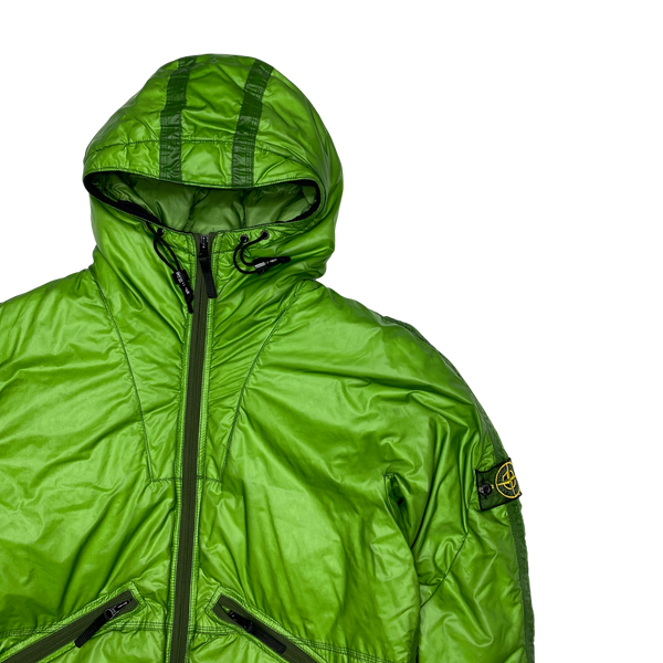 Stone Island 2007 Green Mesh Badge Down Puffer Jacket