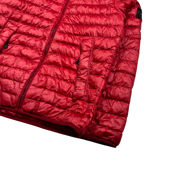 Stone Island 2015 Red Garment Dyed Puffer Jacket - Medium