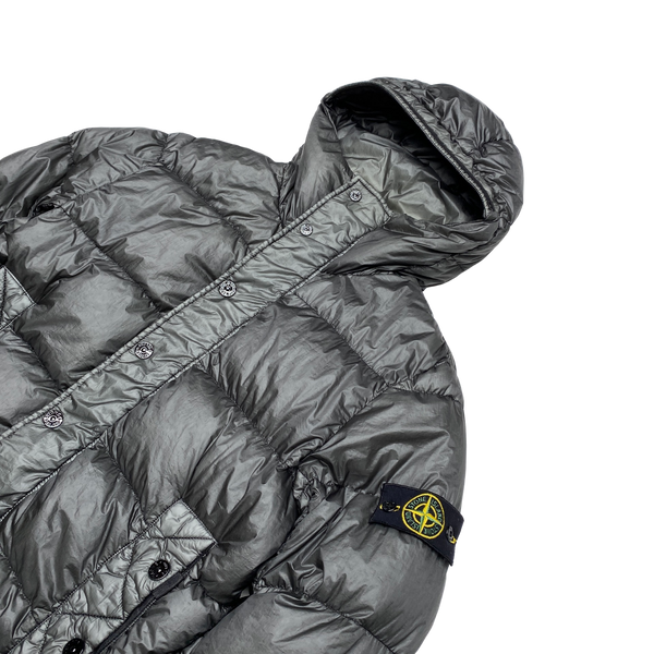 Stone Island Gun Metal Grey Garment Dyed Puffer Jacket