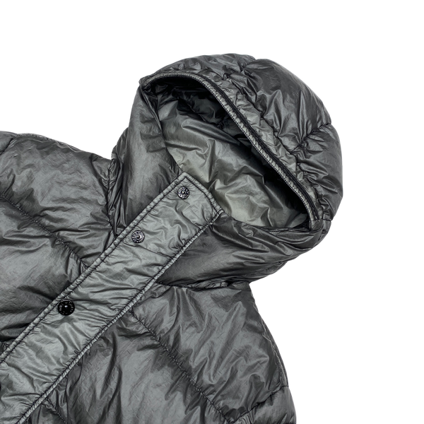 Stone Island Gun Metal Grey Garment Dyed Puffer Jacket