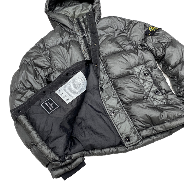 Stone Island Gun Metal Grey Garment Dyed Puffer Jacket