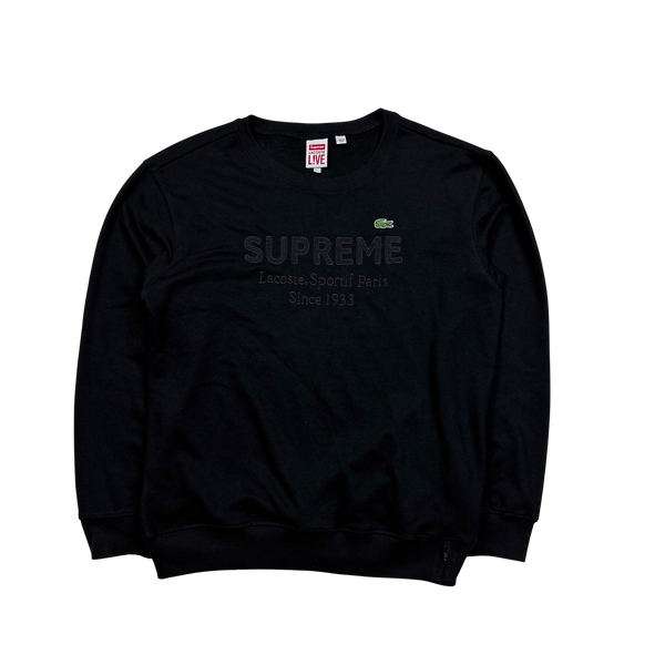 Supreme Lacoste Spellout Crewneck Jumper - Large