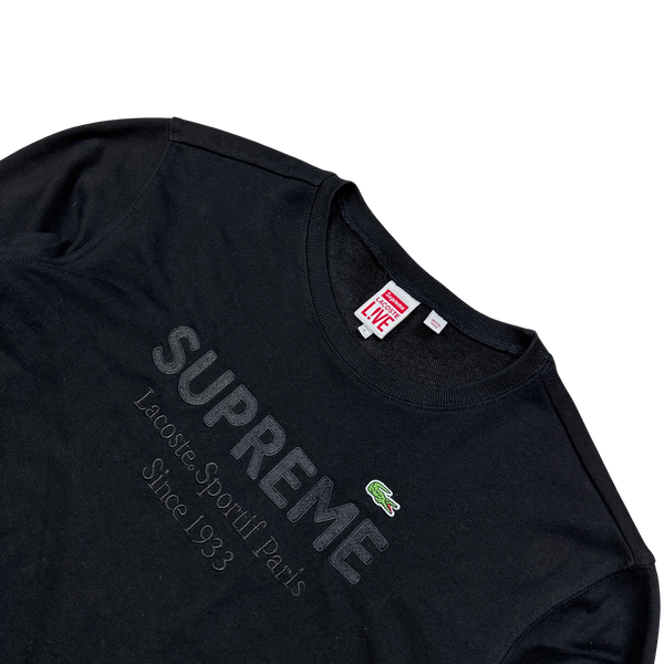Supreme Lacoste Spellout Crewneck Jumper Large Mat s Island