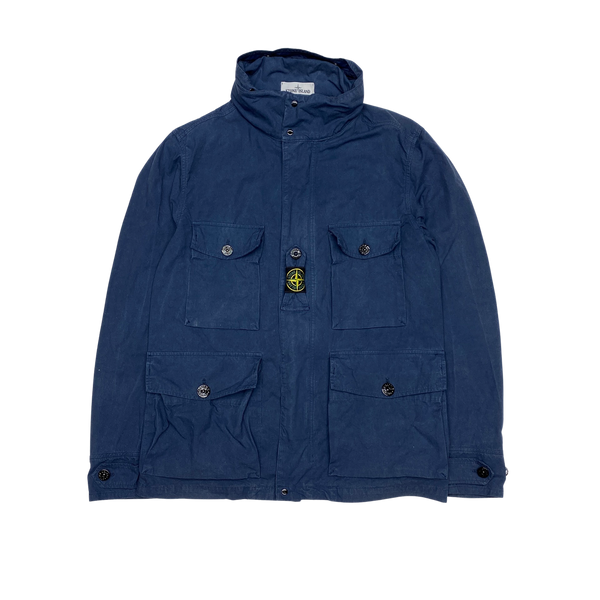 Stone Island Navy Blue Cotton Cordura Field Jacket