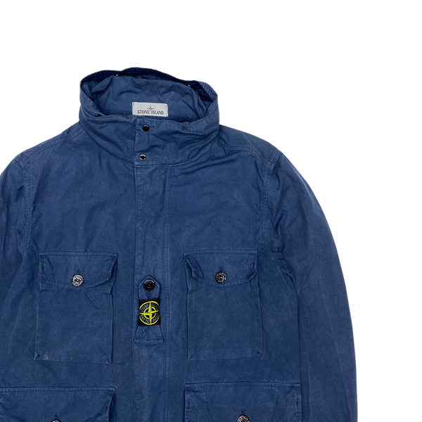 Stone Island Navy Blue Cotton Cordura Field Jacket