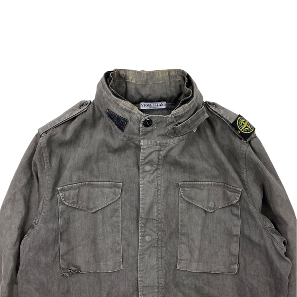 Stone Island Lino Flax Shoulder Badge Multi Pocket Jacket