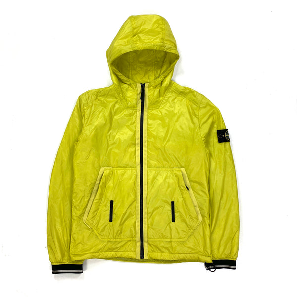 Stone Island Yellow Micro Rip Stop Primaloft Hooded Jacket