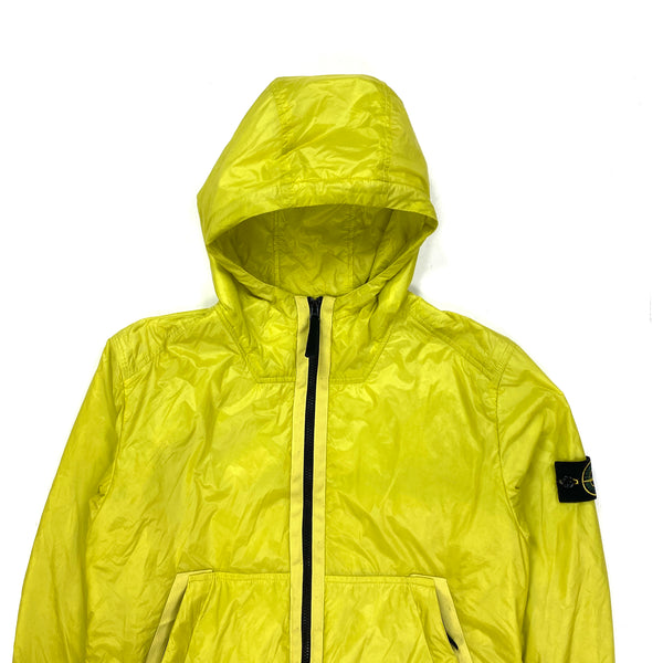 Stone Island Yellow Micro Rip Stop Primaloft Hooded Jacket